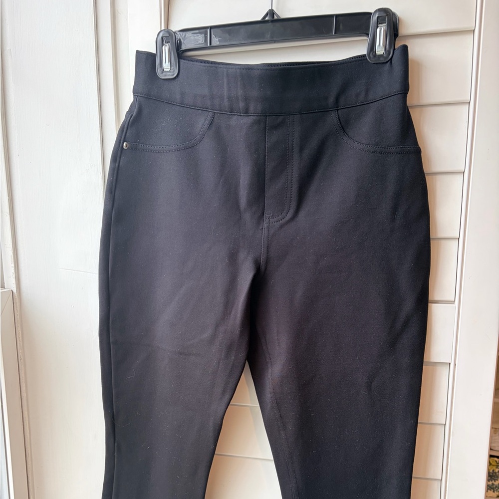 SPANX Black Ankle Cropped Ponte Leggings